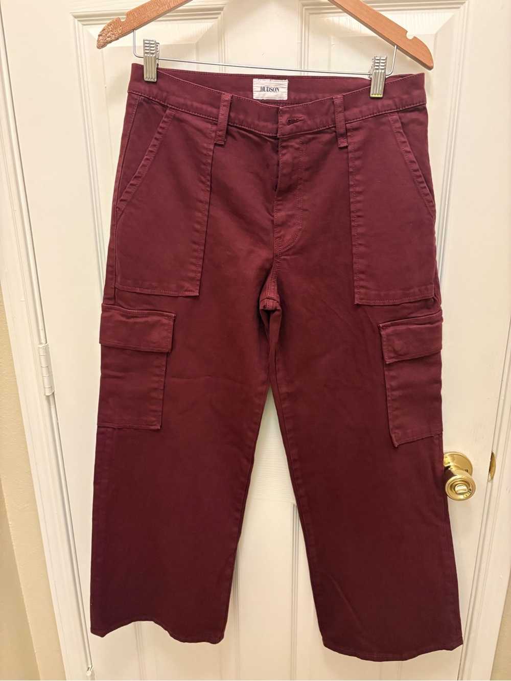 Hudson Maroon Cargo Pants size 30